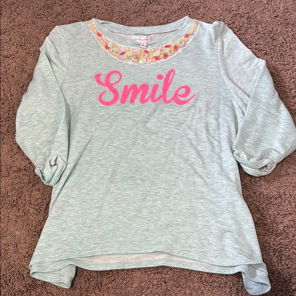 Side of Fries Long Sleeve Jeweled Shirt